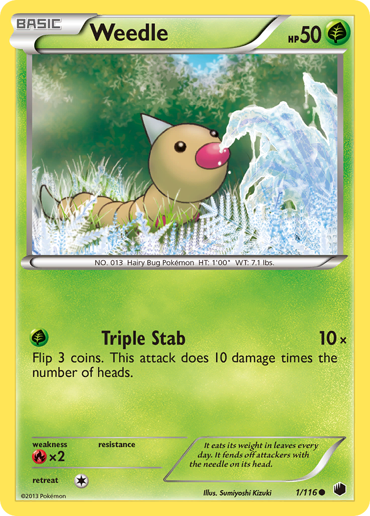 Weedle 001/122 Common