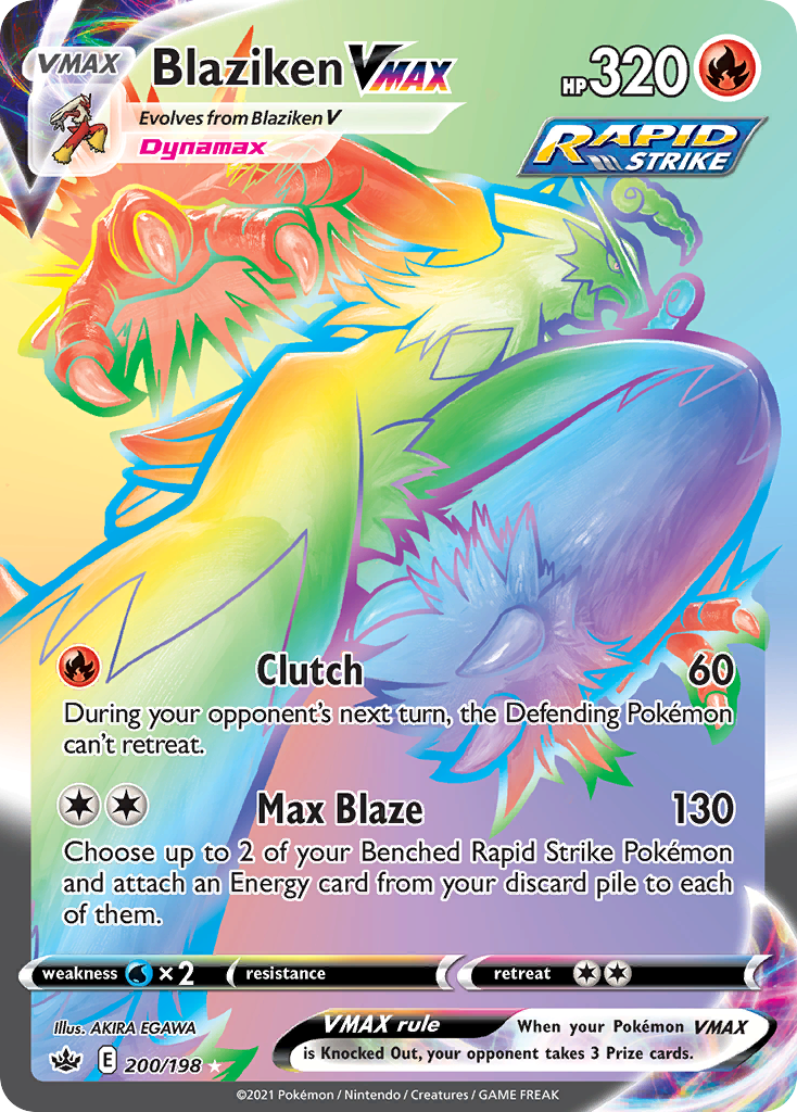Blaziken VMAX 200/233 Rare Rainbow