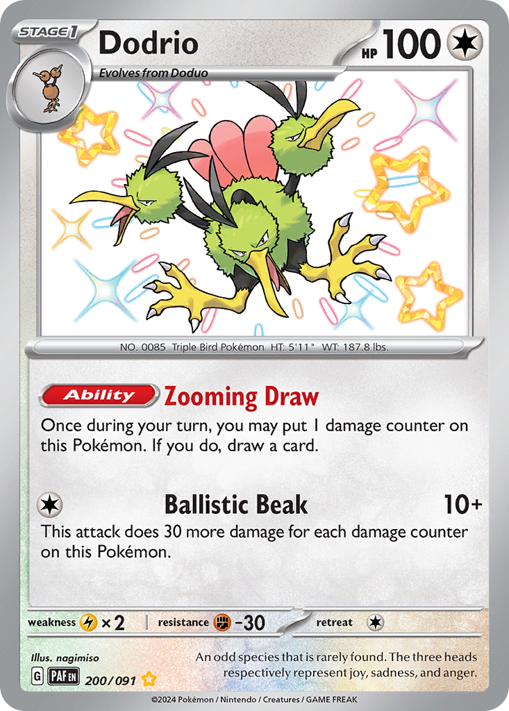 Dodrio 200/245 Shiny Rare