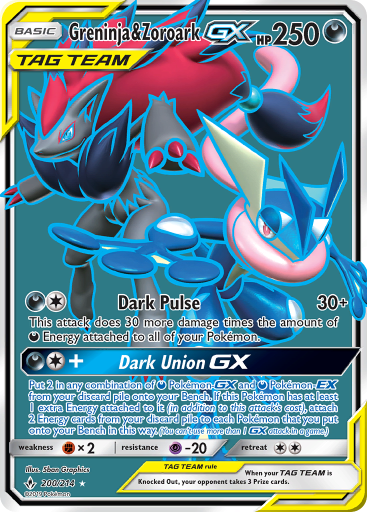 Greninja & Zoroark-GX 200/234 Rare Ultra