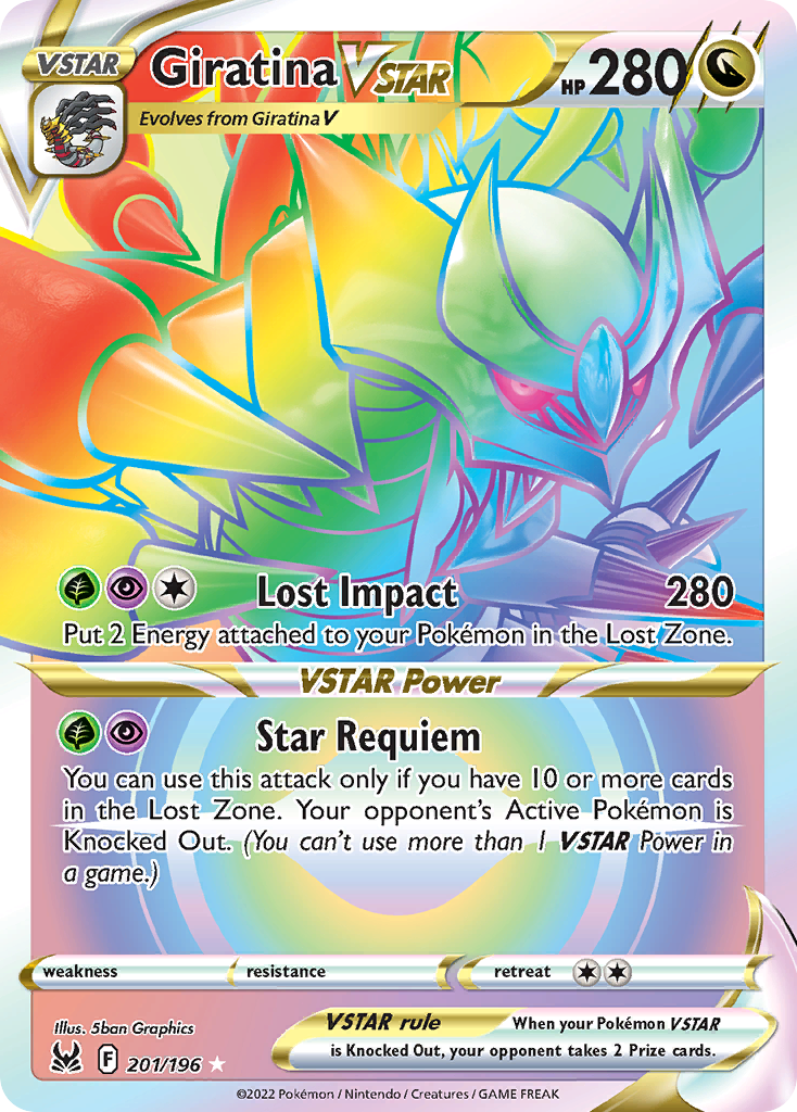 Giratina VSTAR 201/217 Rare Rainbow