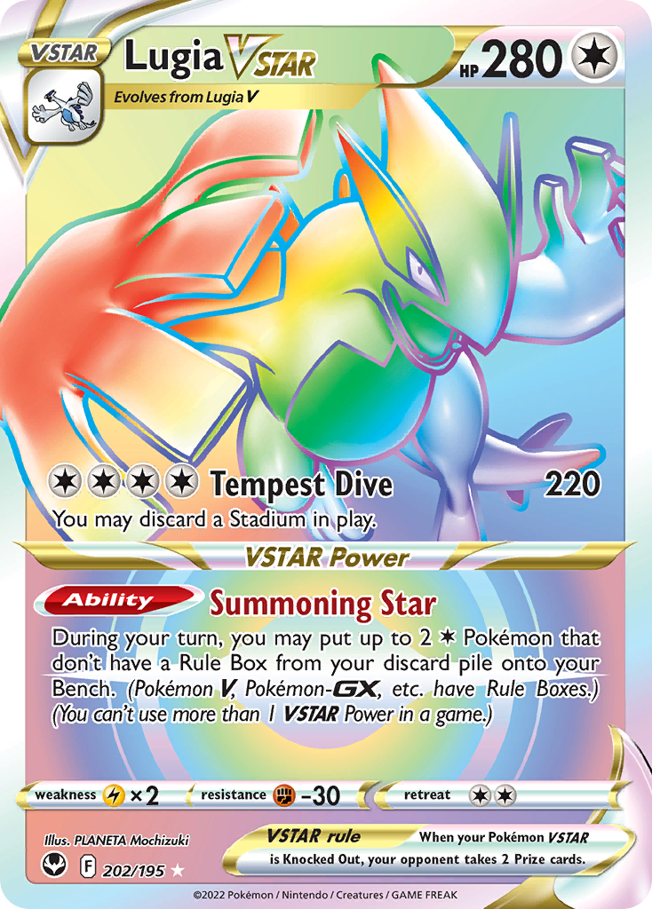 Lugia VSTAR 202/215 Rare Rainbow