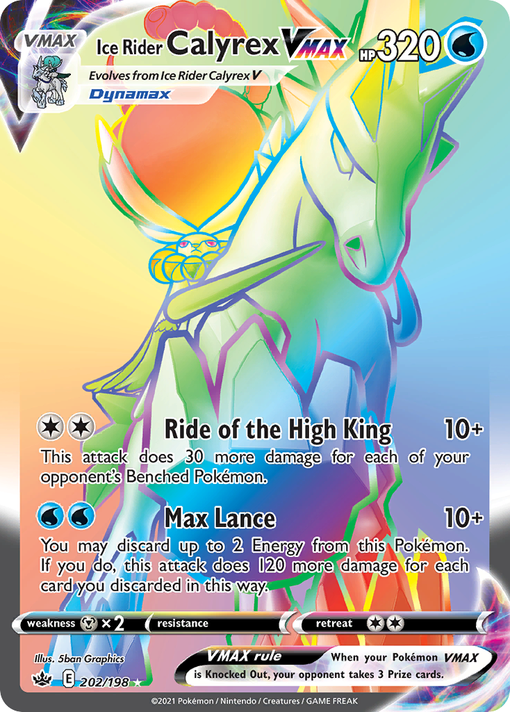 Ice Rider Calyrex VMAX 202/233 Rare Rainbow