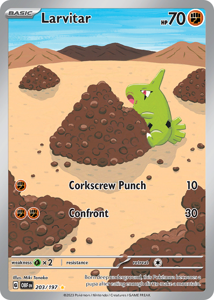 Larvitar 203/230 Illustration Rare