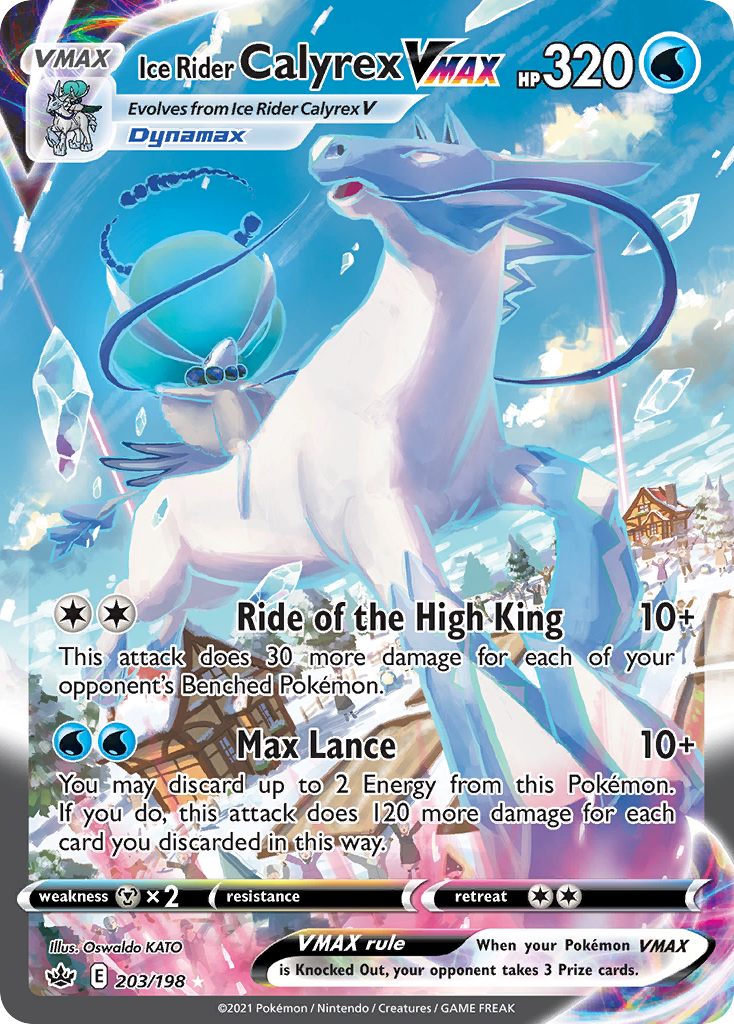 Ice Rider Calyrex VMAX 203/233 Rare Rainbow