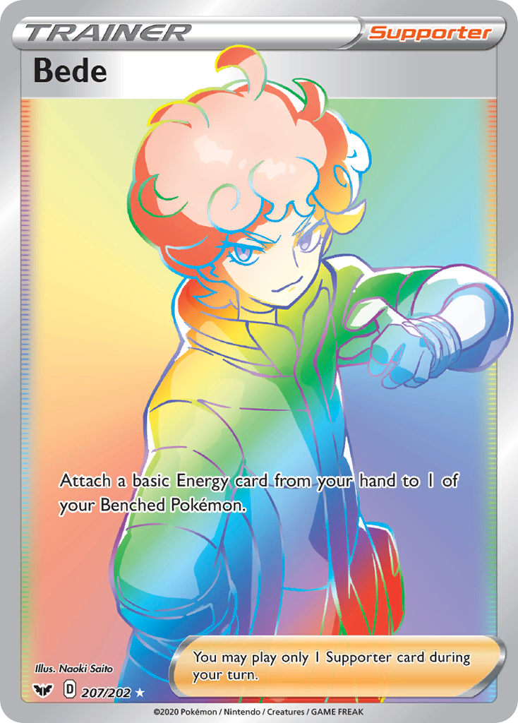 Bede 207/216 Rare Rainbow