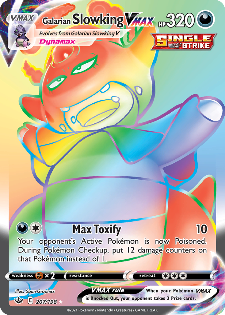Galarian Slowking VMAX 207/233 Rare Rainbow