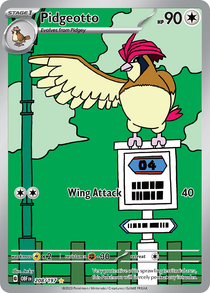 Pidgeotto 208/230 Illustration Rare