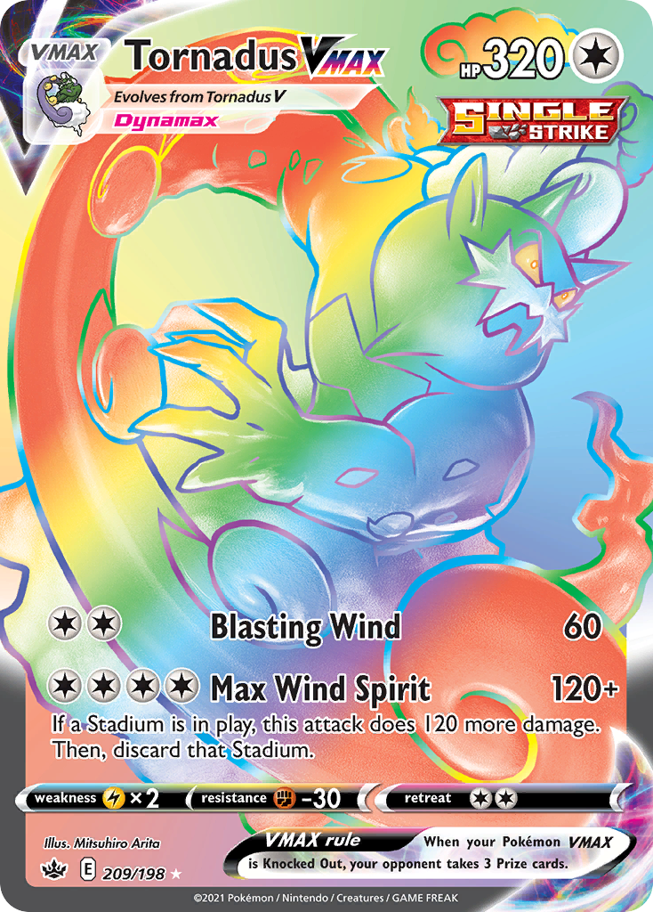 Tornadus VMAX 209/233 Rare Rainbow