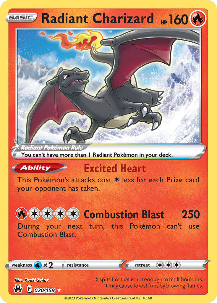 Radiant Charizard 020/160 Radiant Rare