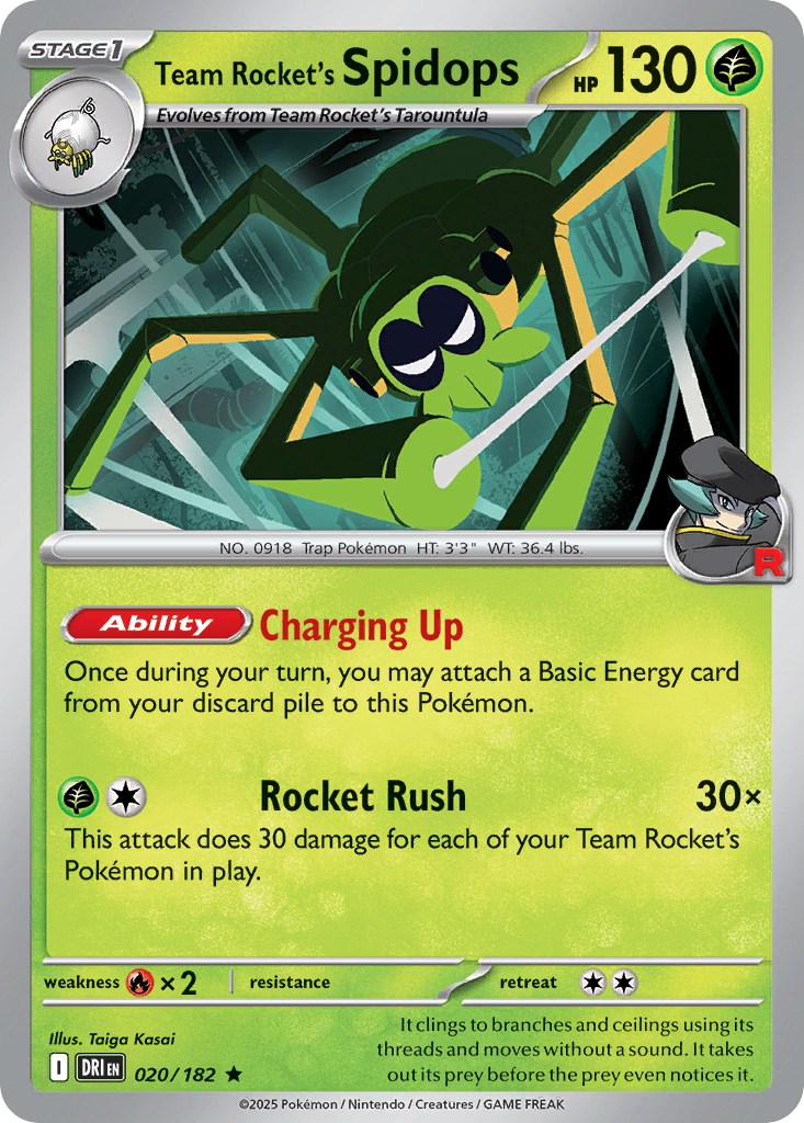 Team Rocket's Spidops 020/244 Rare