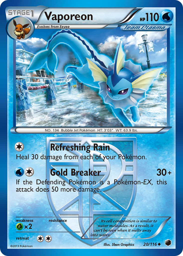 Vaporeon 020/122 Uncommon