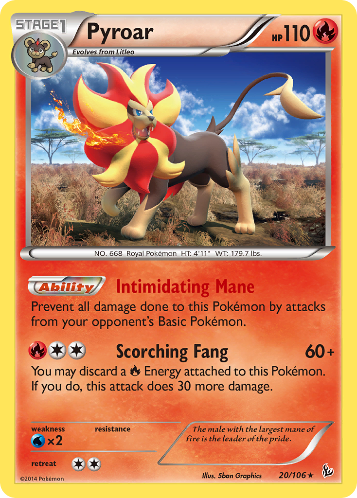 Pyroar 020/110 Rare Holo