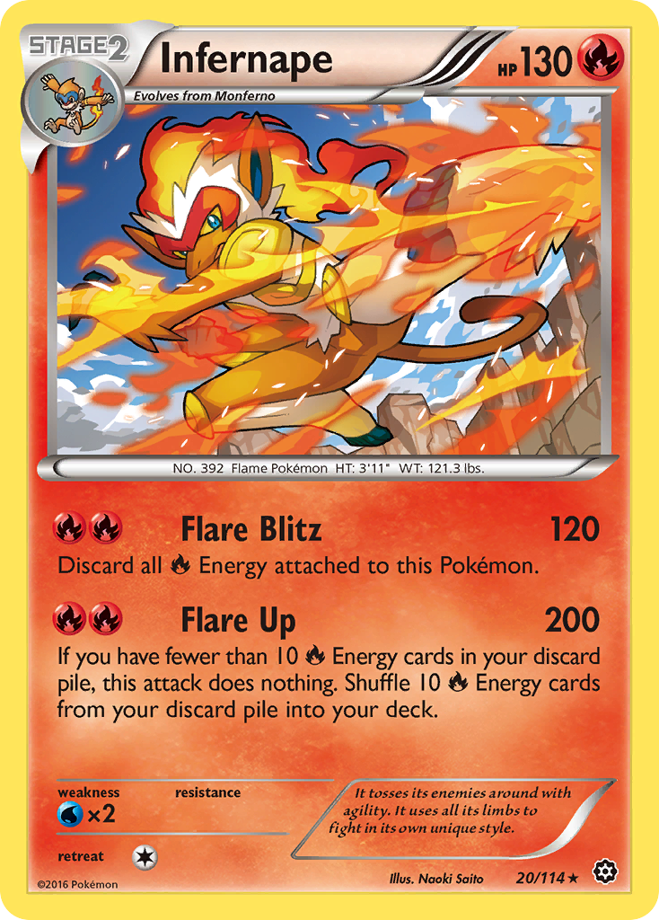 Infernape 020/116 Rare Holo