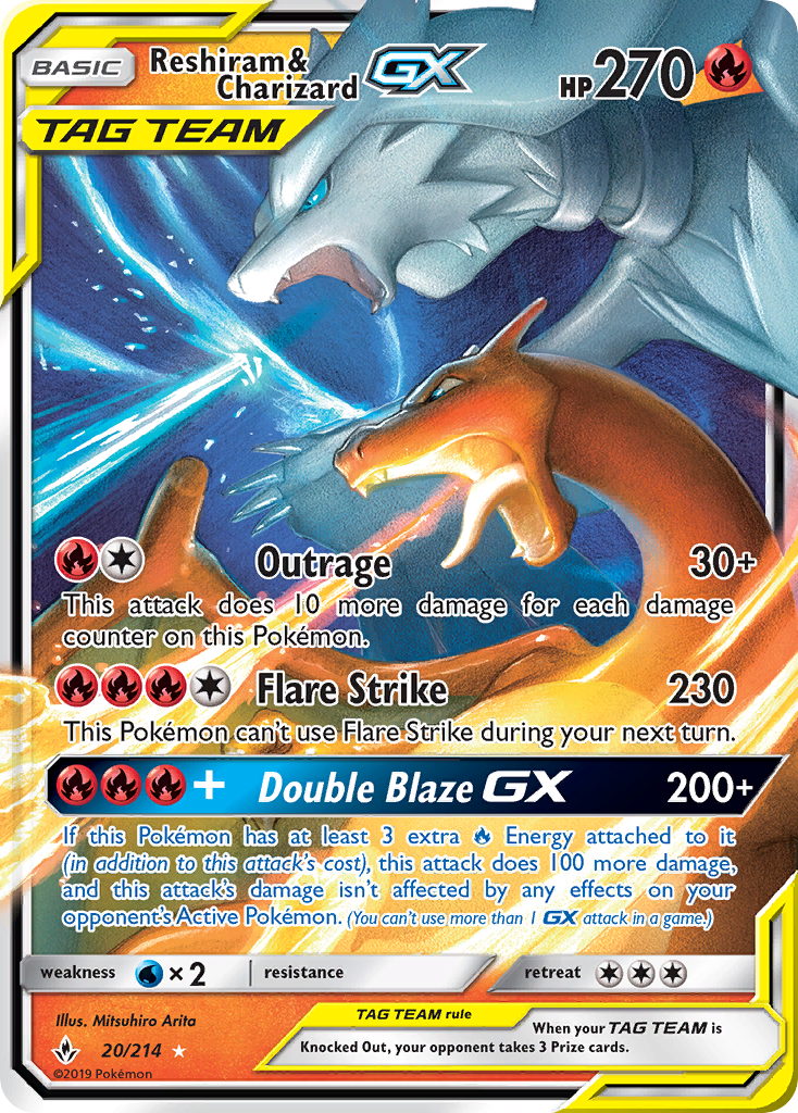 Reshiram & Charizard-GX 020/234 Rare Holo GX