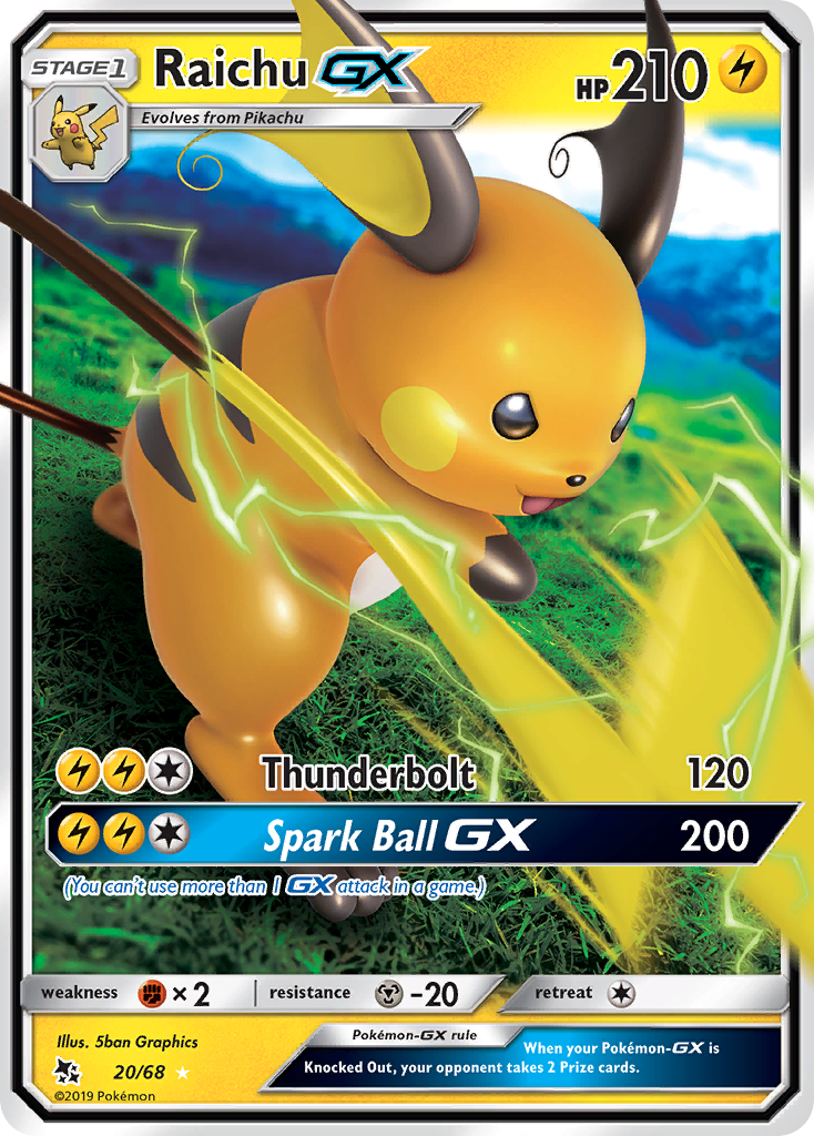 Raichu-GX 020/69 Rare Holo GX