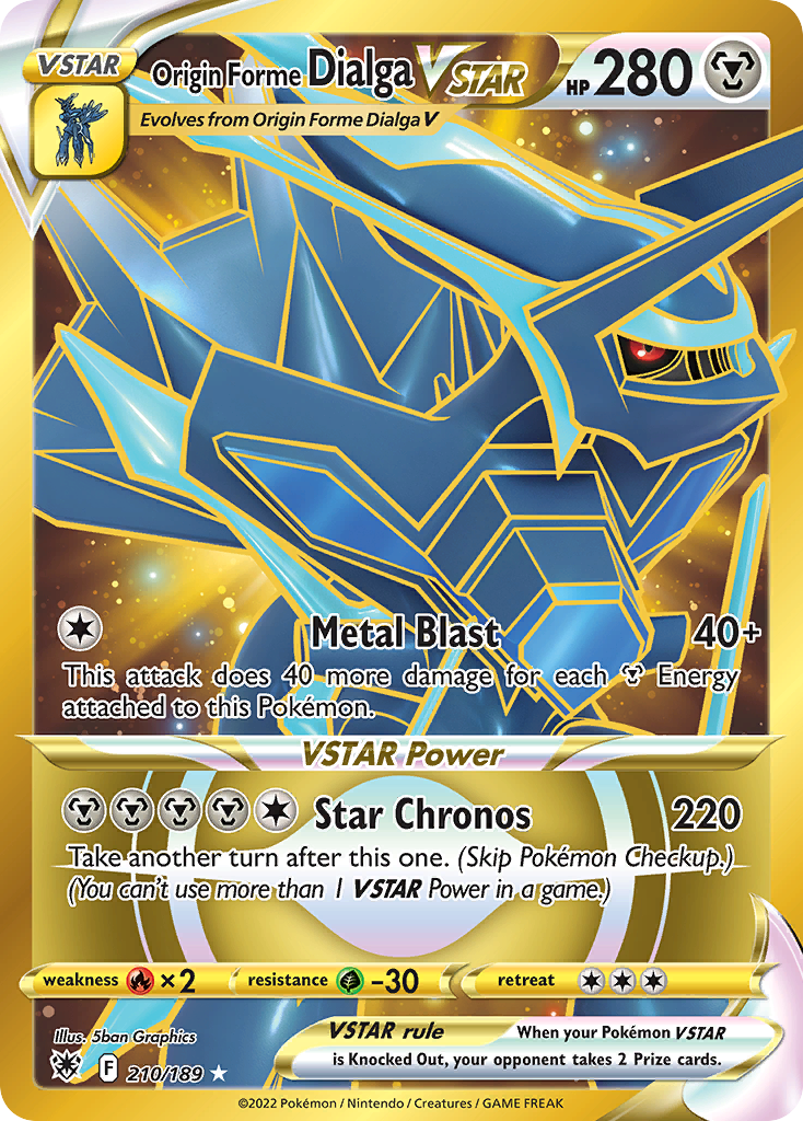 Origin Forme Dialga VSTAR 210/216 Rare Secret