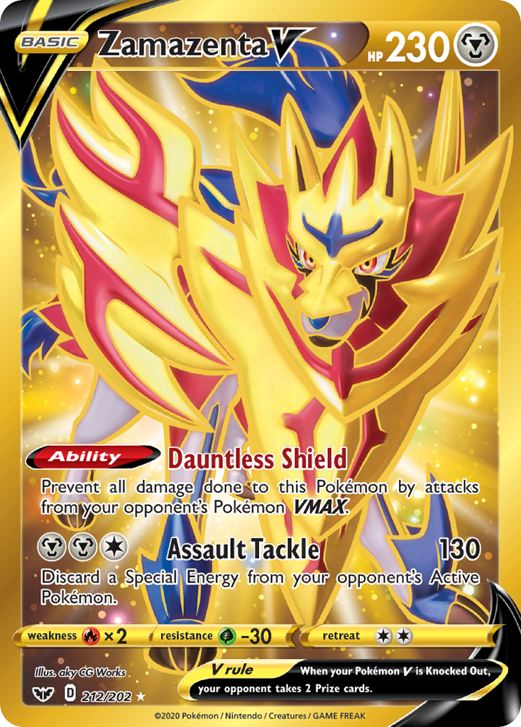 Zamazenta V 212/216 Rare Secret