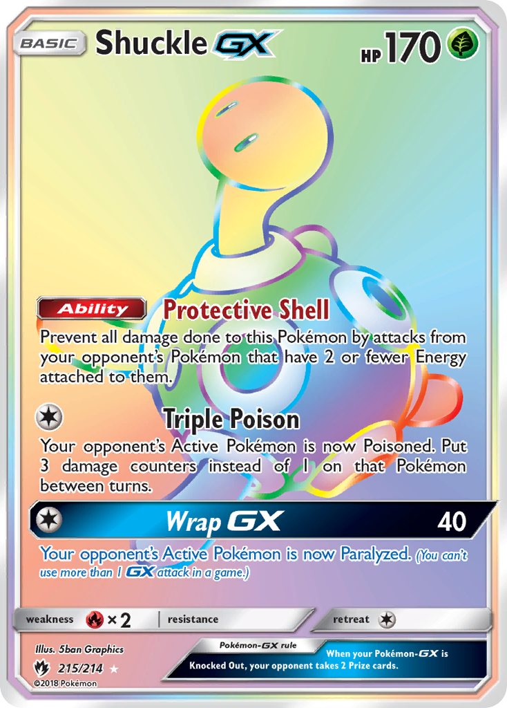 Shuckle-GX 215/240 Rare Rainbow