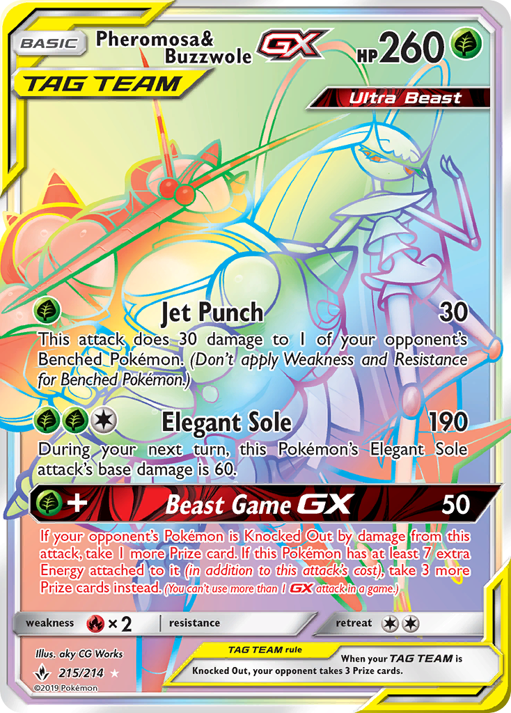 Pheromosa & Buzzwole-GX 215/234 Rare Rainbow
