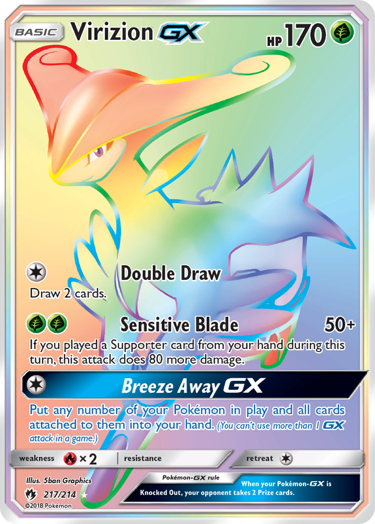 Virizion-GX 217/240 Rare Rainbow