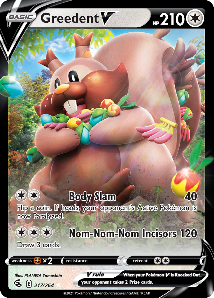 Greedent V 217/284 Rare Holo V