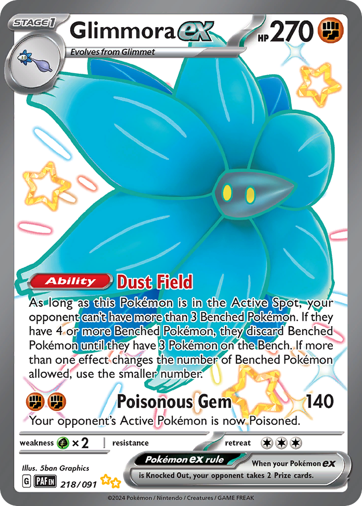 Glimmora ex 218/245 Shiny Ultra Rare