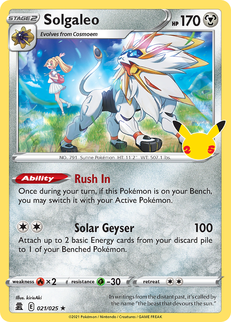 Solgaleo 021/25 Rare Holo