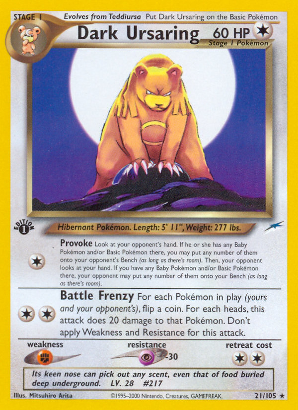 Dark Ursaring 021/113 Rare