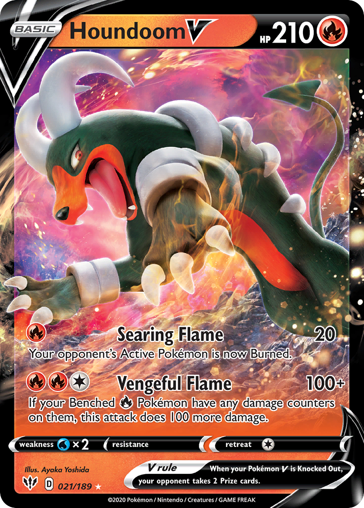 Houndoom V 021/201 Rare Holo V