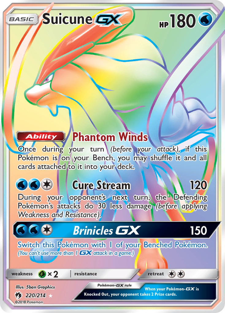 Suicune-GX 220/240 Rare Rainbow