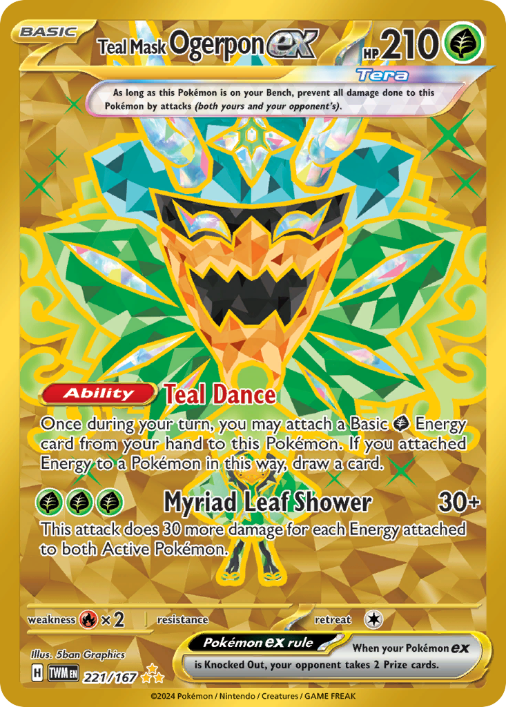 Teal Mask Ogerpon ex 221/226 Hyper Rare