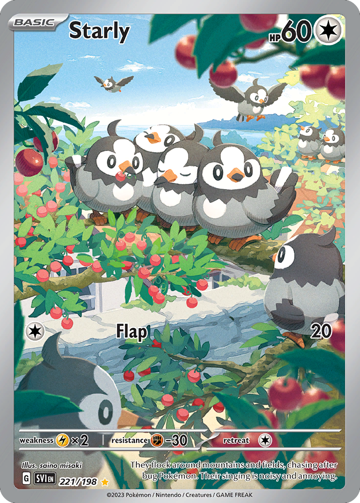 Starly 221/258 Illustration Rare