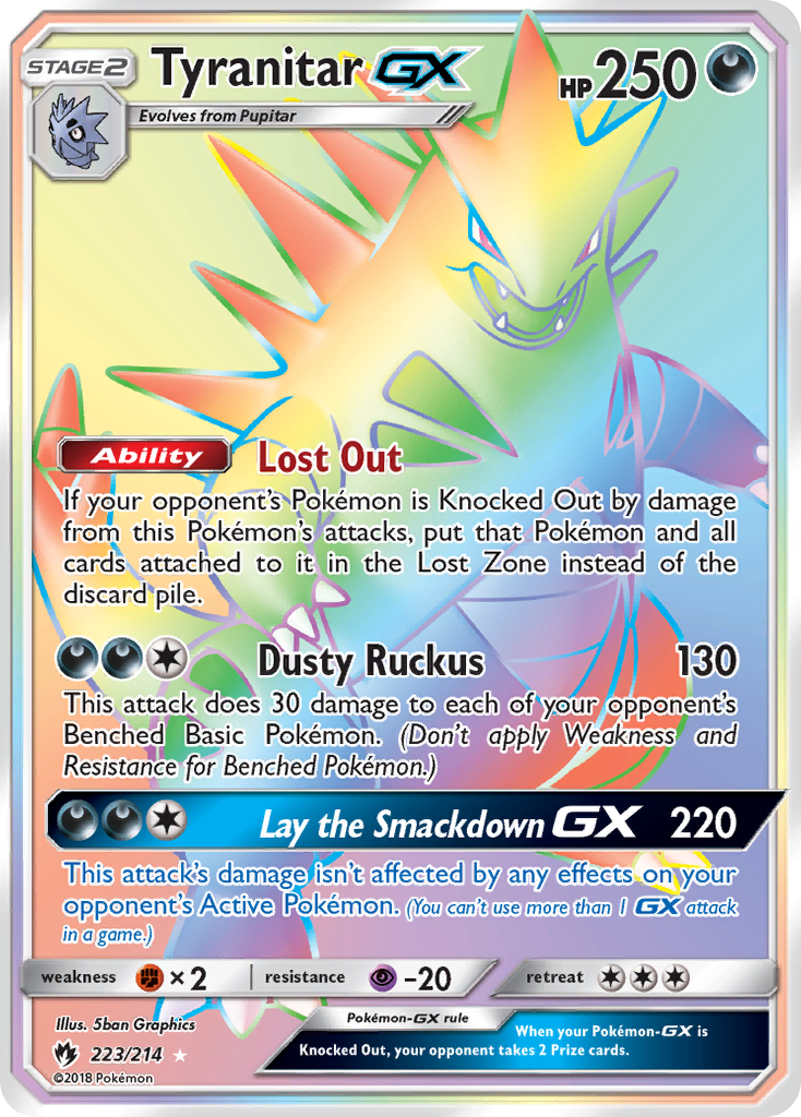 Tyranitar-GX 223/240 Rare Rainbow