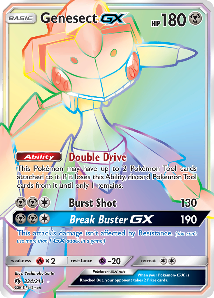 Genesect-GX 224/240 Rare Rainbow