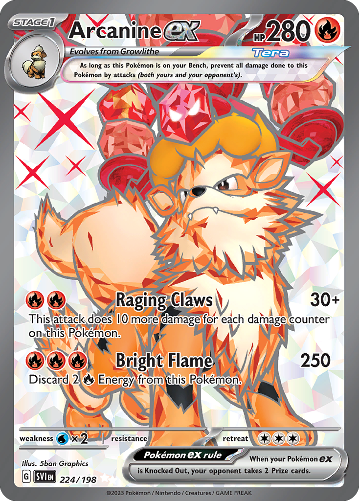 Arcanine ex 224/258 Ultra Rare