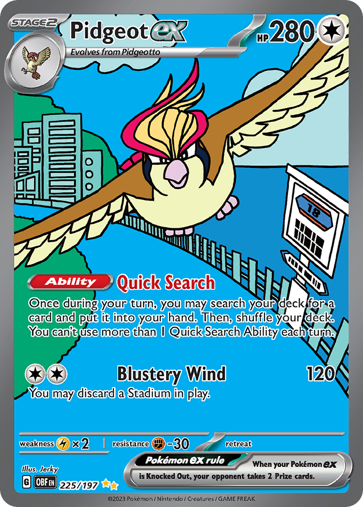 Pidgeot ex 225/230 Special Illustration Rare