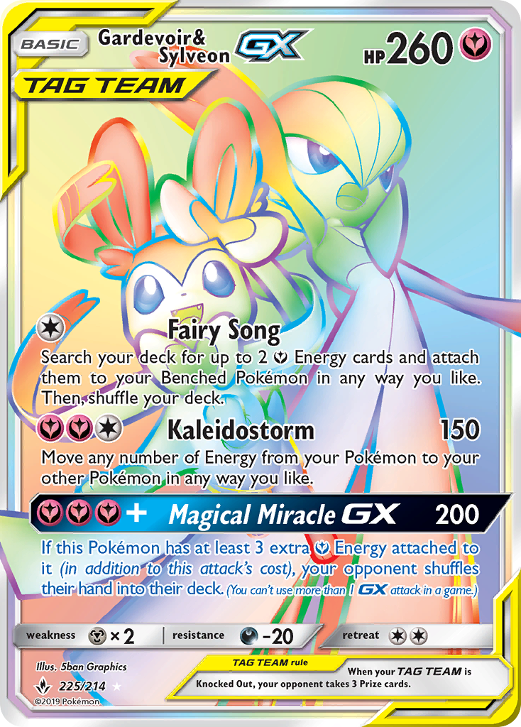 Gardevoir & Sylveon-GX 225/234 Rare Rainbow