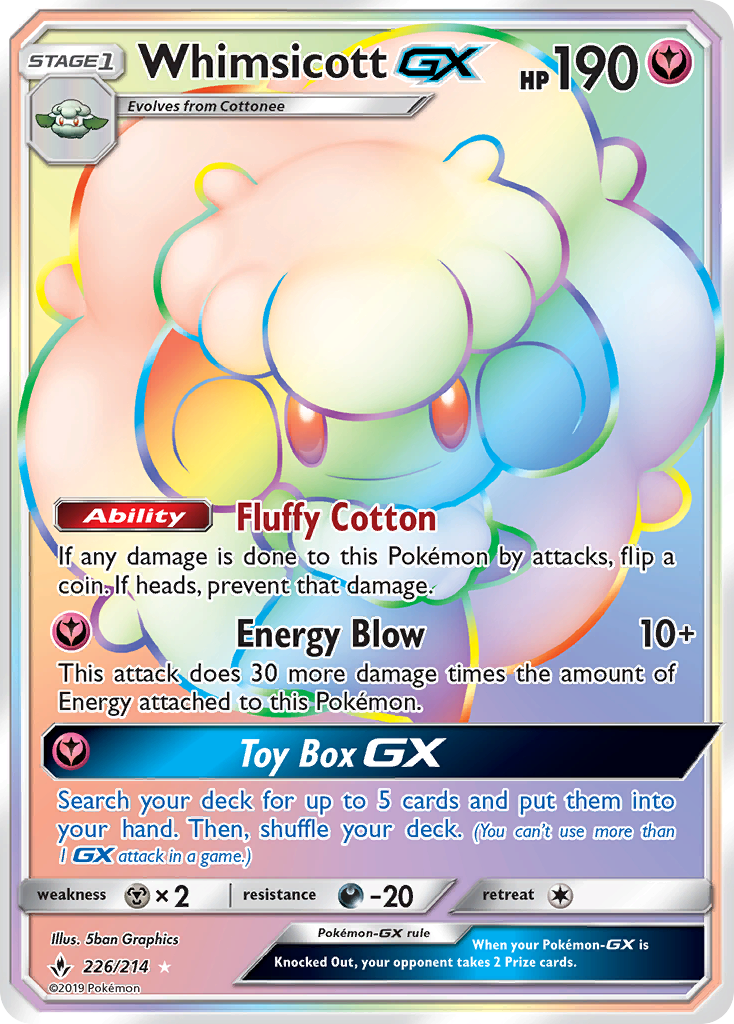 Whimsicott-GX 226/234 Rare Rainbow