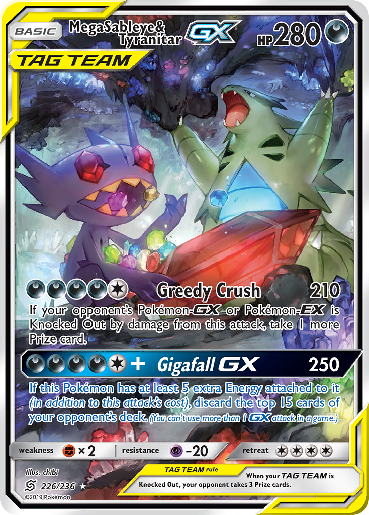 Mega Sableye & Tyranitar-GX 226/260 Rare Ultra