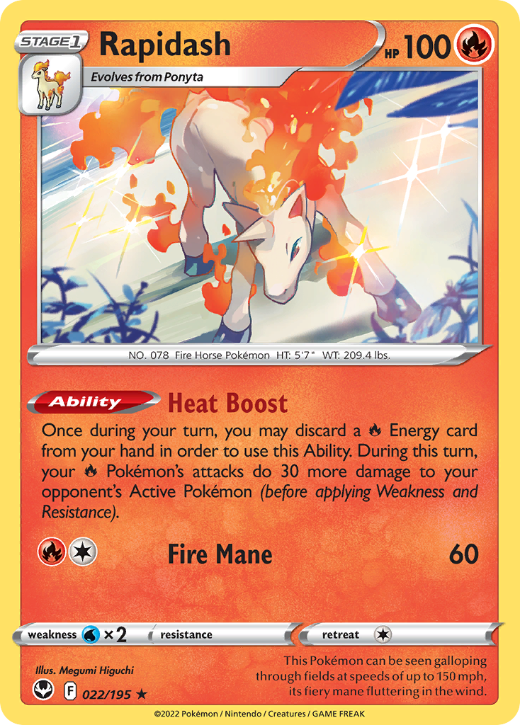 Rapidash 022/215 Rare Holo