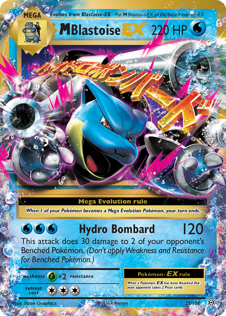 M Blastoise-EX 022/113 Rare Holo EX