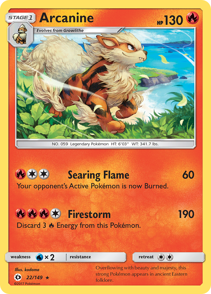 Arcanine 022/173 Rare Holo