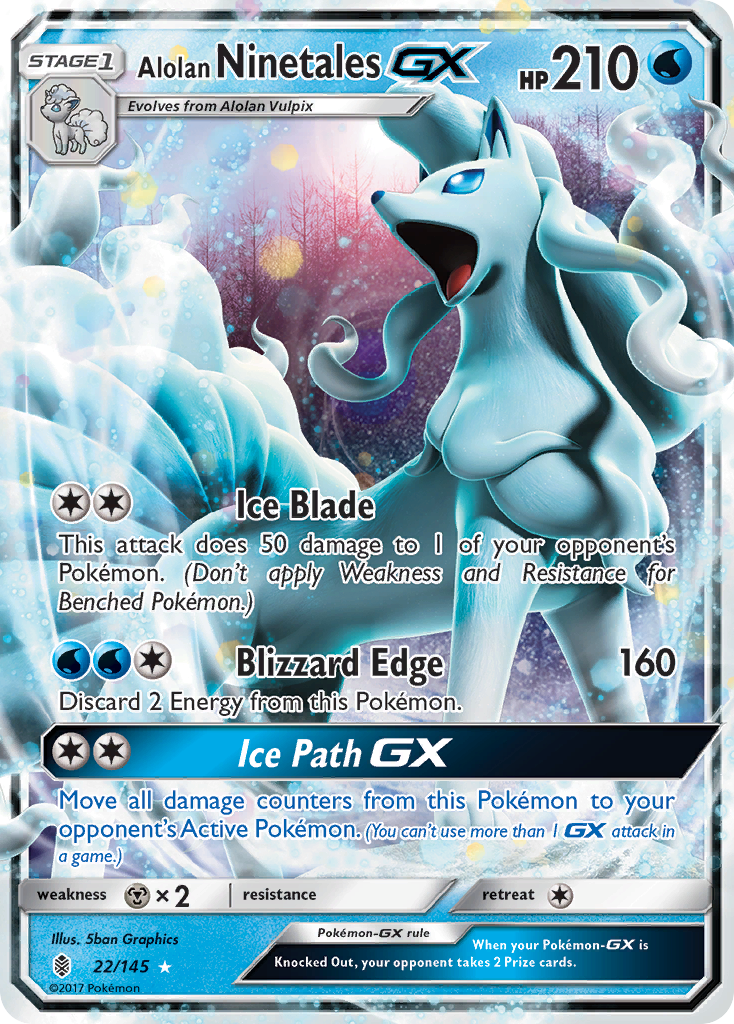 Alolan Ninetales-GX 022/180 Rare Holo GX