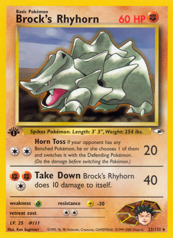 Brock's Rhyhorn 022/132 Rare