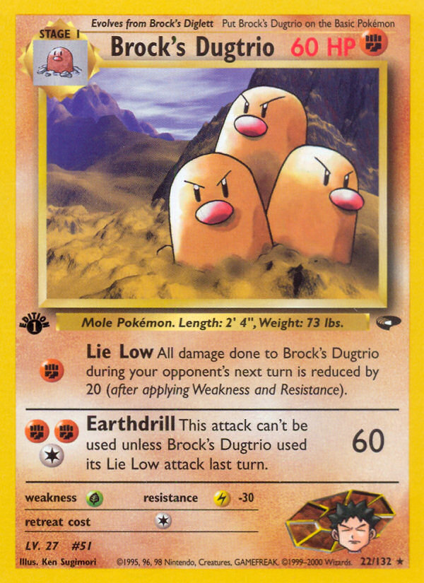 Brock's Dugtrio 022/132 Rare