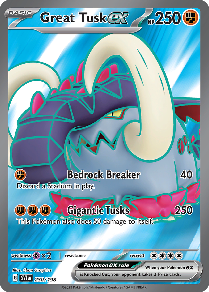 Great Tusk ex 230/258 Ultra Rare