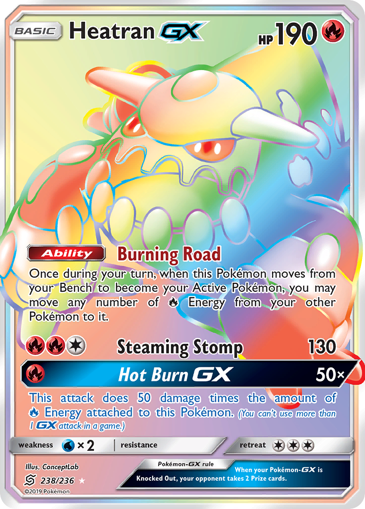 Heatran-GX 238/260 Rare Rainbow