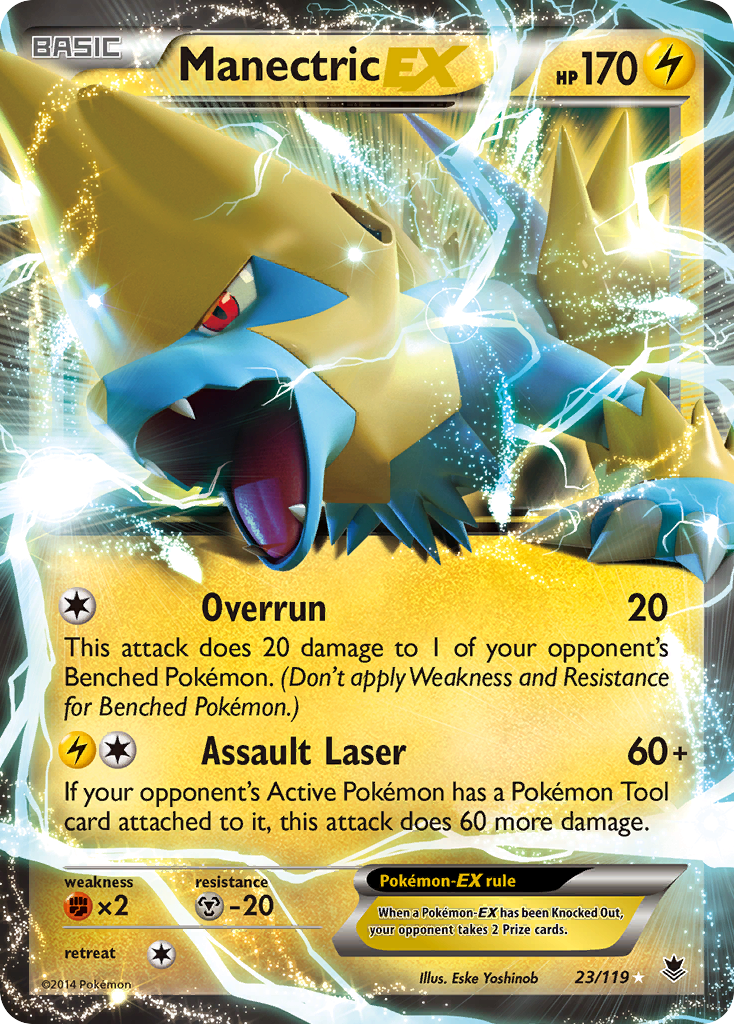 Manectric-EX 023/124 Rare Holo EX