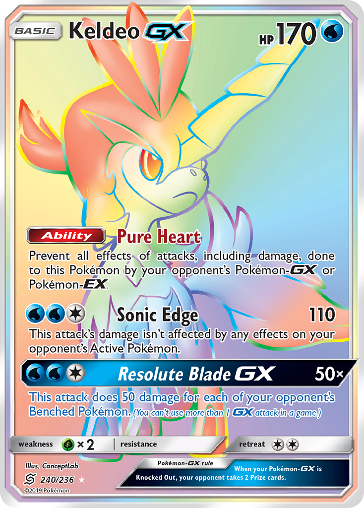 Keldeo-GX 240/260 Rare Rainbow